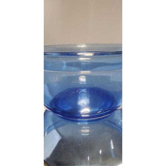 Vtg Anchor Hocking Ovenware Mixing Bowl Cobalt Blue Glass 2.5 Qt - USA Made - Picture 2 of 9